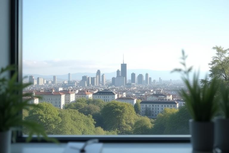 View of Zurich city from Helvetia Digital Arts office